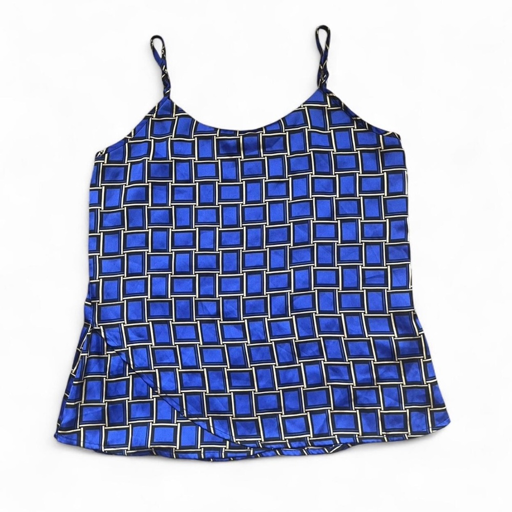 The Limited Blue Geometric Cami